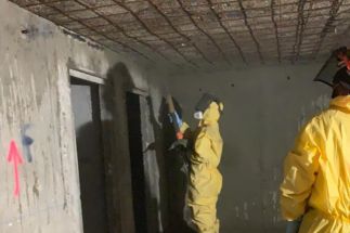 Béton projeté pour renforcer une structure