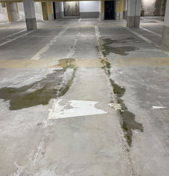 Défaut d'étanchéité parking