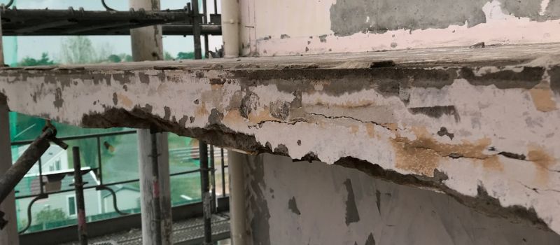 Corrosion sur ouvrage en béton