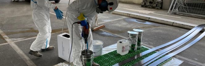 Renforcement par plats carbones traditionnel