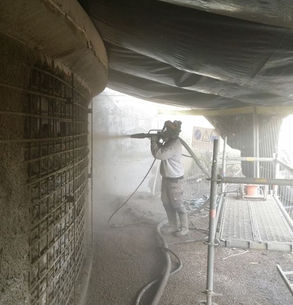 Renforcement par béton projeté