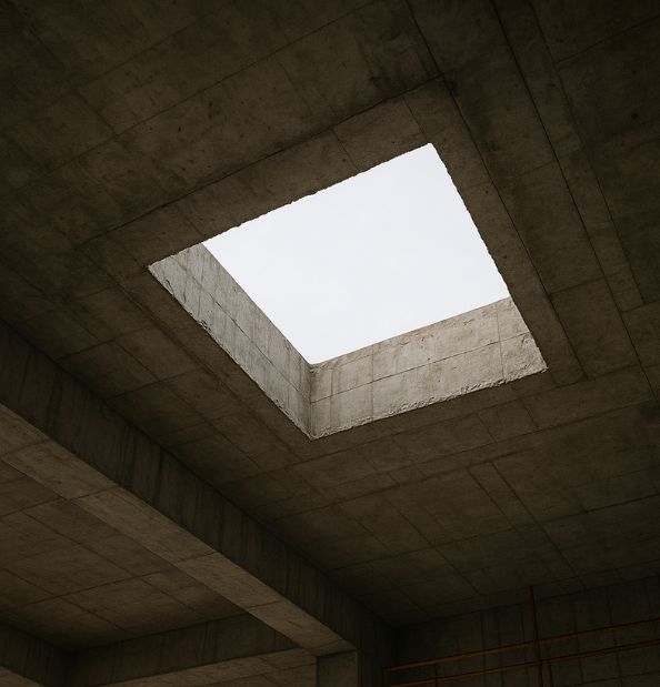 Trémie sur ouvrage béton