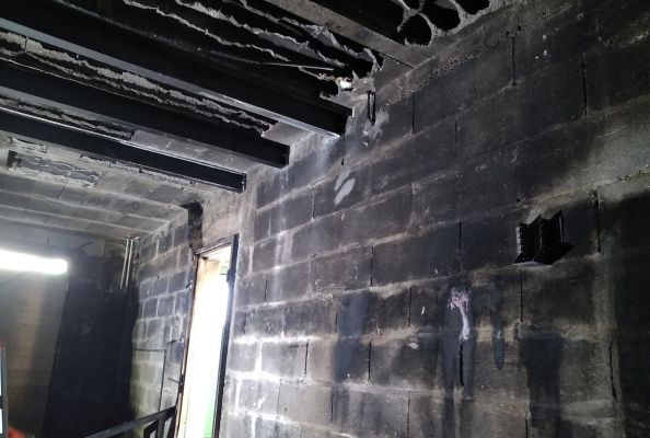 Renforcement par profilé métallique après incendie
