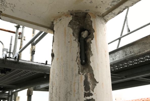 Protection cathodique sur ouvrage béton