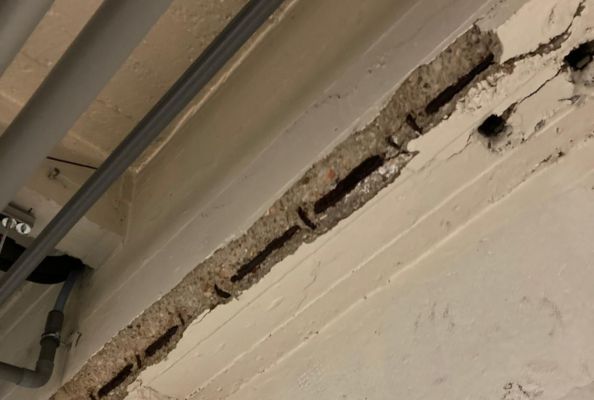 Fissures sur ouvrage béton