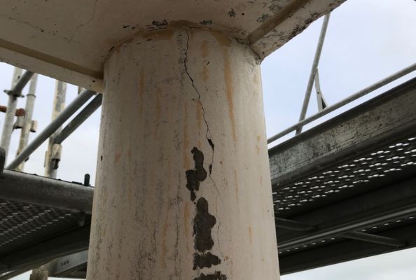 Structure béton corrodée