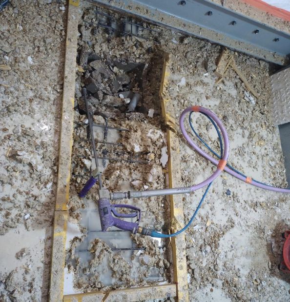 Hydrodémolition ouvrage béton