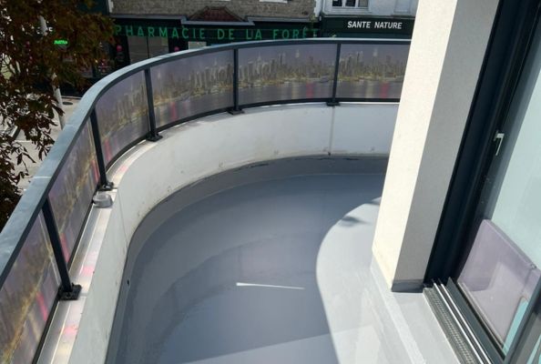Étanchéité sur un balcon