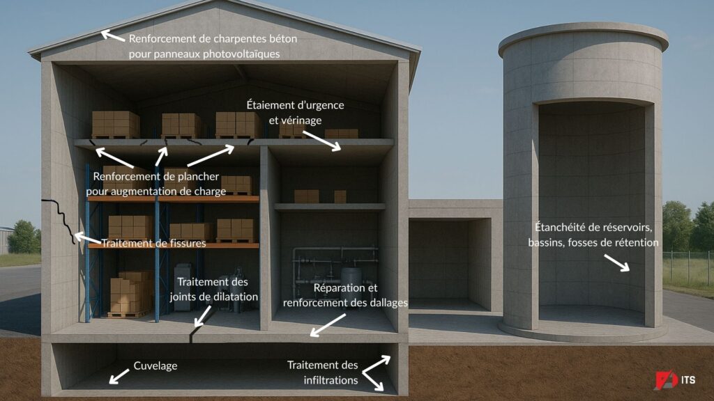 Réparation de bâtiments industriels par ITS