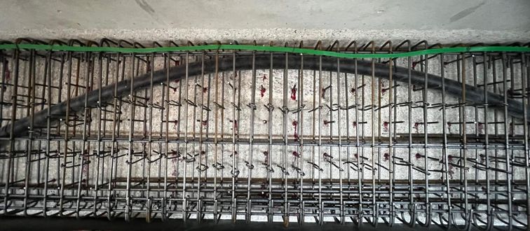 Précontrainte – Poutre dans un centre commercial